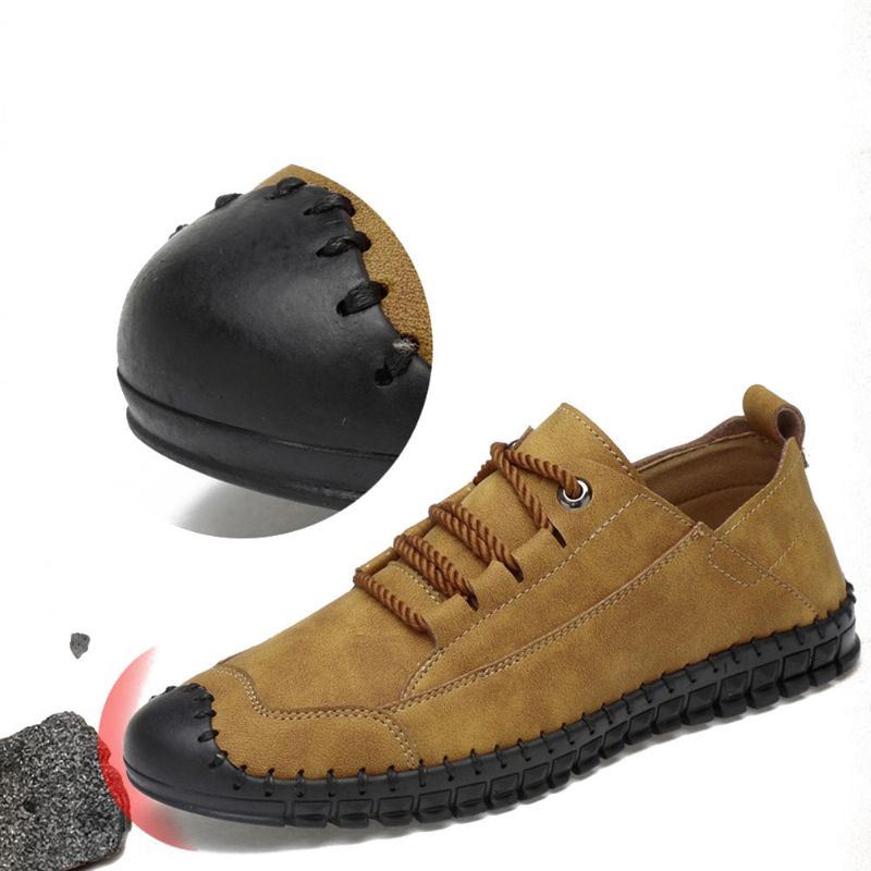 Casual Loafers Met Microvezelstiksels Voor Heren