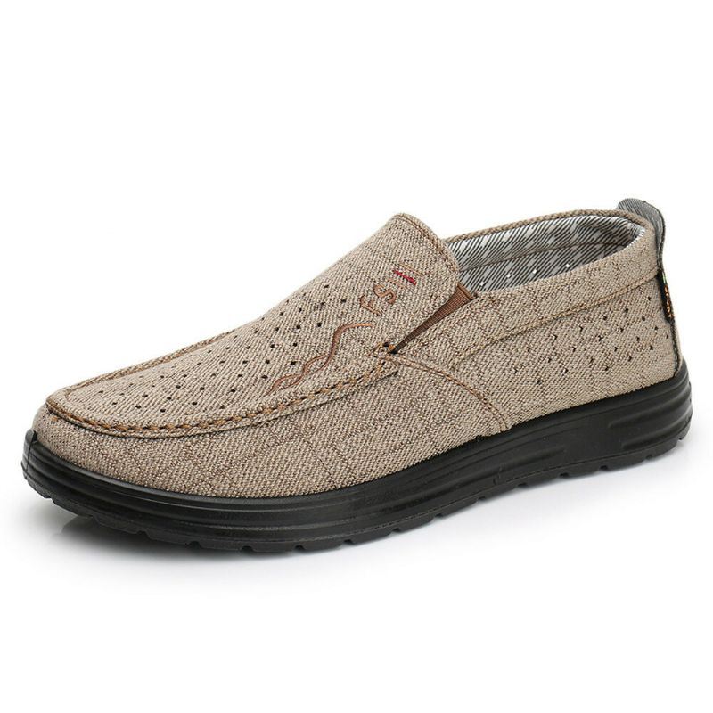 Heren Ademend Antislip Comfortabele Zachte Bodem Oude Peking Casual Doek Schoenen