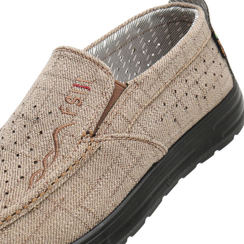 Heren Ademend Antislip Comfortabele Zachte Bodem Oude Peking Casual Doek Schoenen