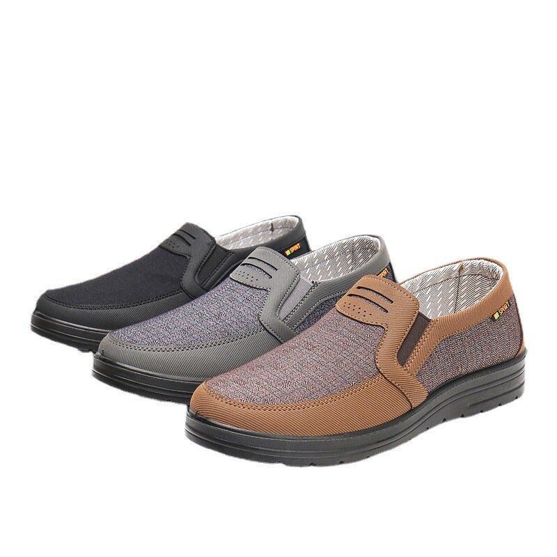 Heren Ademend Antislip Comfortabele Zachte Bodem Oude Peking Casual Doek Schoenen