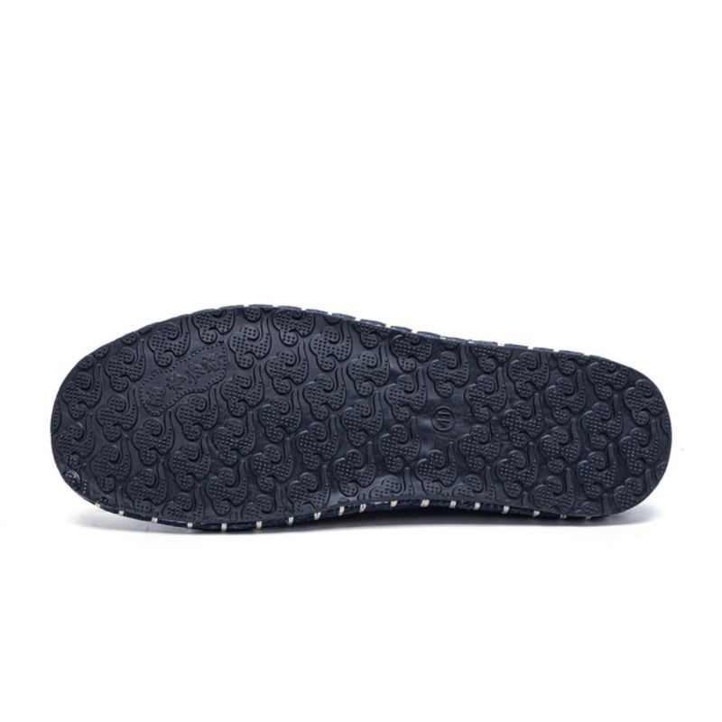 Heren Ademend Antislip Oude Peking Slip Op Comfortabele Linnen Schoenen Casual Slippers