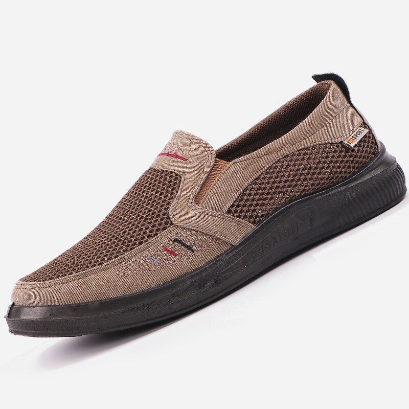 Heren Ademend Uitgehold Comfortabele Zachte Bodem Antislip Oude Peking Casual Schoenen