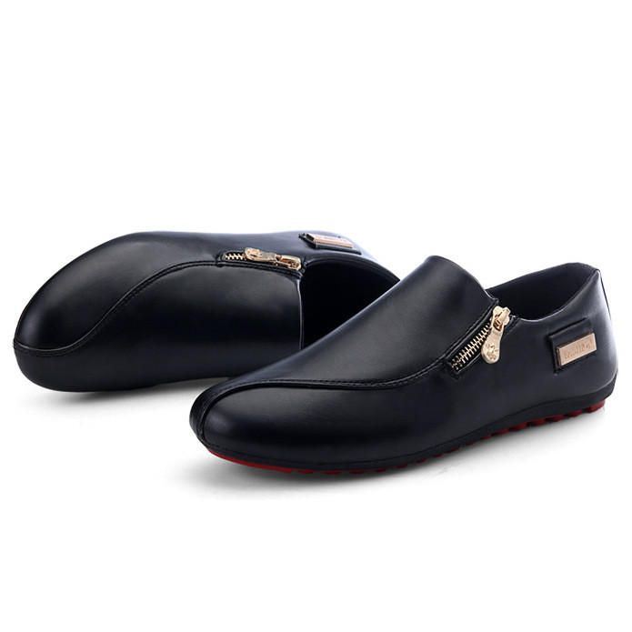 Heren Ademende Rits Slip On Antislip Casual Flats Schoenen