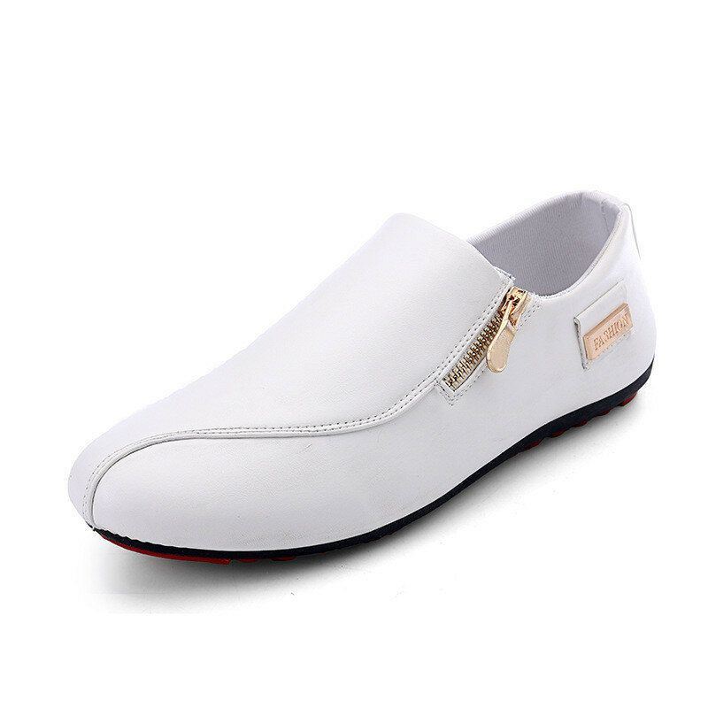 Heren Ademende Rits Slip On Antislip Casual Flats Schoenen