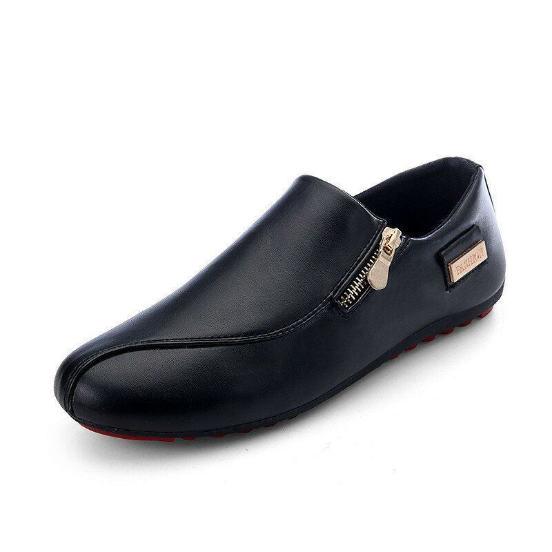 Heren Ademende Rits Slip On Antislip Casual Flats Schoenen