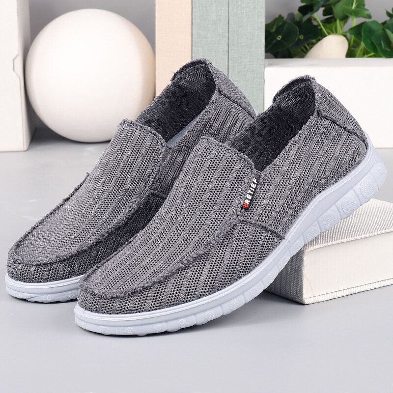 Heren Ademende Stof Antislip Comfortabele Zachte Bodem Oude Peking Casual Schoenen