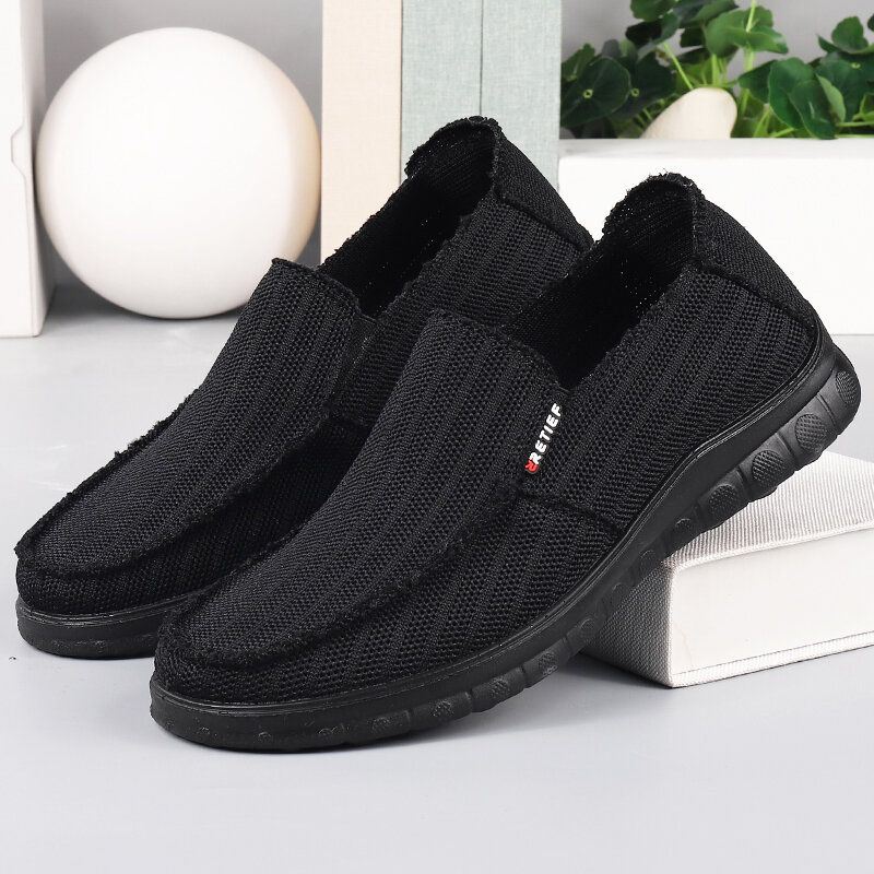 Heren Ademende Stof Antislip Comfortabele Zachte Bodem Oude Peking Casual Schoenen