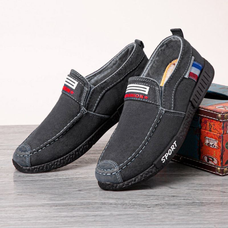 Heren Ademende Zachte Zool Comfortabele Antislip Lichtgewicht Oude Peking Casual Doek Schoenen