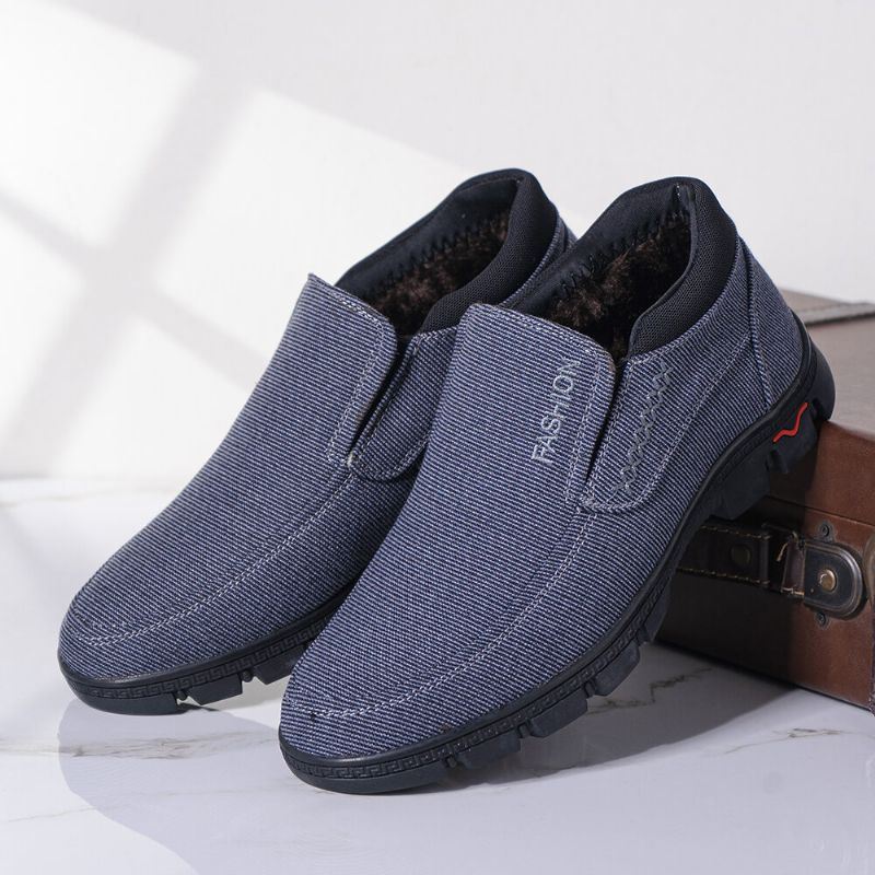 Heren Antislip Warm Gevoerde Comfortabele Oude Peking Casual Katoenen Schoenen