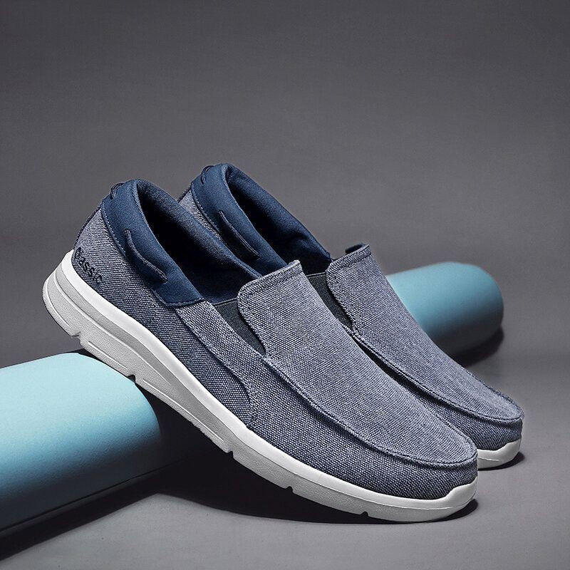 Heren Canvas Lichtgewicht Draagbare Slip-on Casual Schoenen