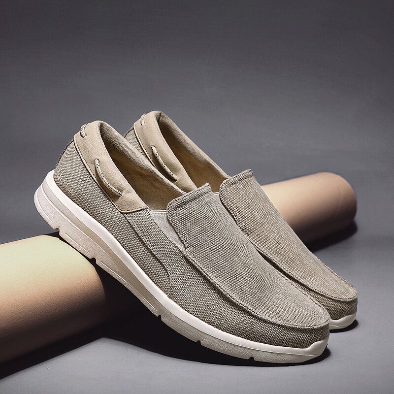 Heren Canvas Lichtgewicht Draagbare Slip-on Casual Schoenen