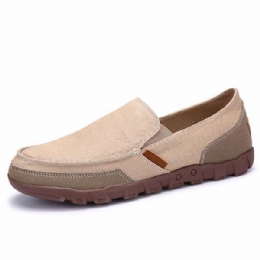 Heren Casual Canvas Slip On Zachte Ademende Outdoor Flats