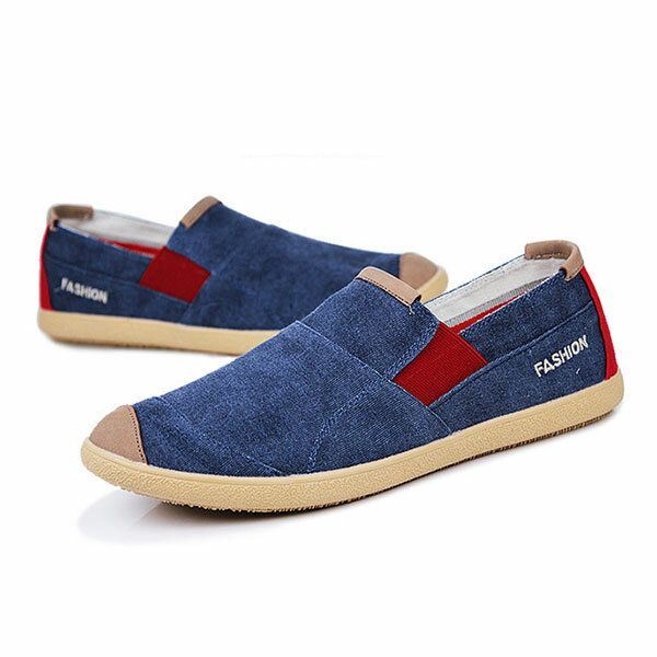 Heren Casual Outdoor Slip On Canvas Comfortabele Flats Loafers Schoenen