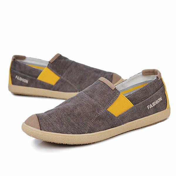 Heren Casual Outdoor Slip On Canvas Comfortabele Flats Loafers Schoenen