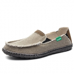 Heren Comfy Canvas Antislip Ademende Instappers Casual Schoenen