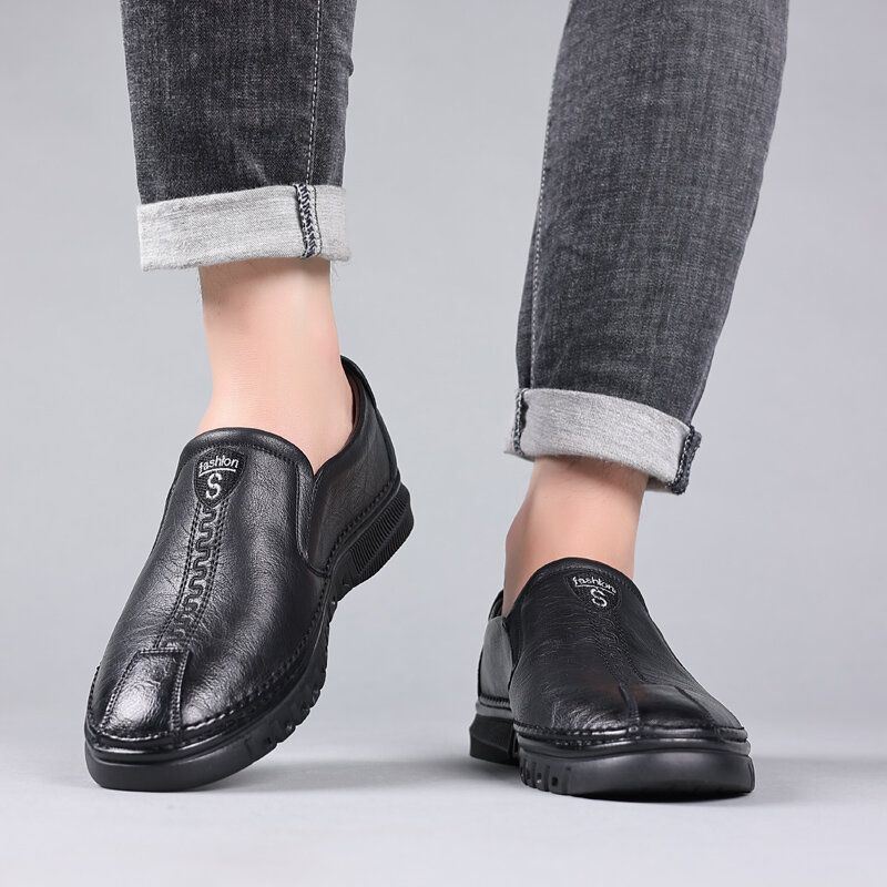 Heren Comfy Microfiber Leather Non-slip Casual Business Shoes