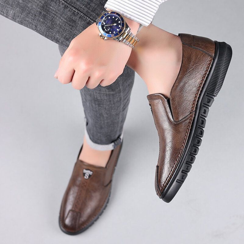 Heren Comfy Microfiber Leather Non-slip Casual Business Shoes