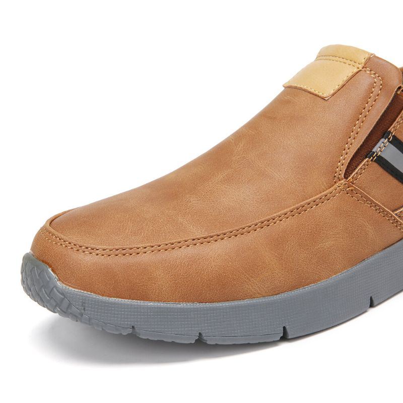 Heren Comfy Microfiber Leren Slip-on Zakelijke Casual Schoenen