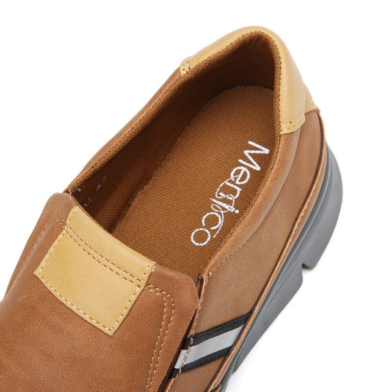 Heren Comfy Microfiber Leren Slip-on Zakelijke Casual Schoenen