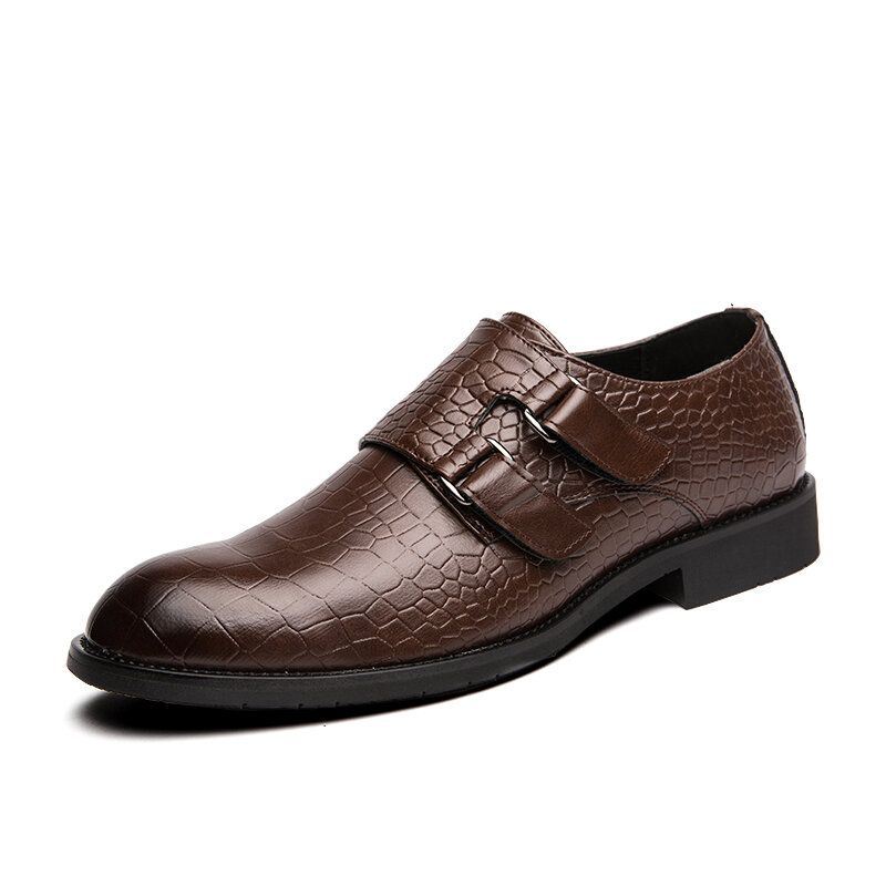 Heren Comfy Reliëf Non-slip Soft Hook Loop Business Casual Gentle Shoes