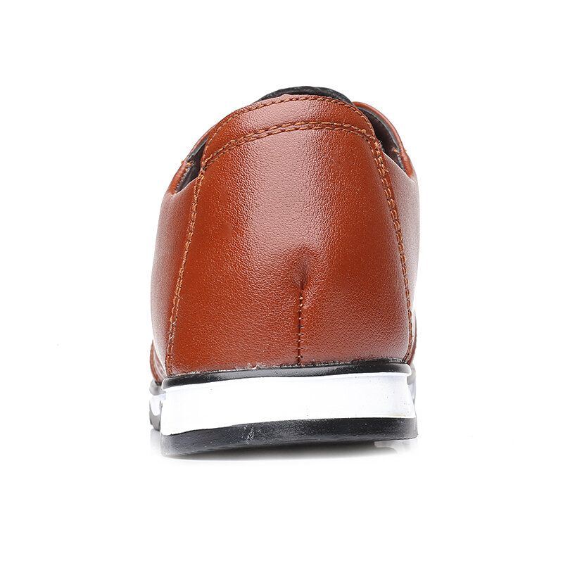 Heren Comfy Soft Microfiber Leather Antislip Ademende Zakelijke Casual Schoenen