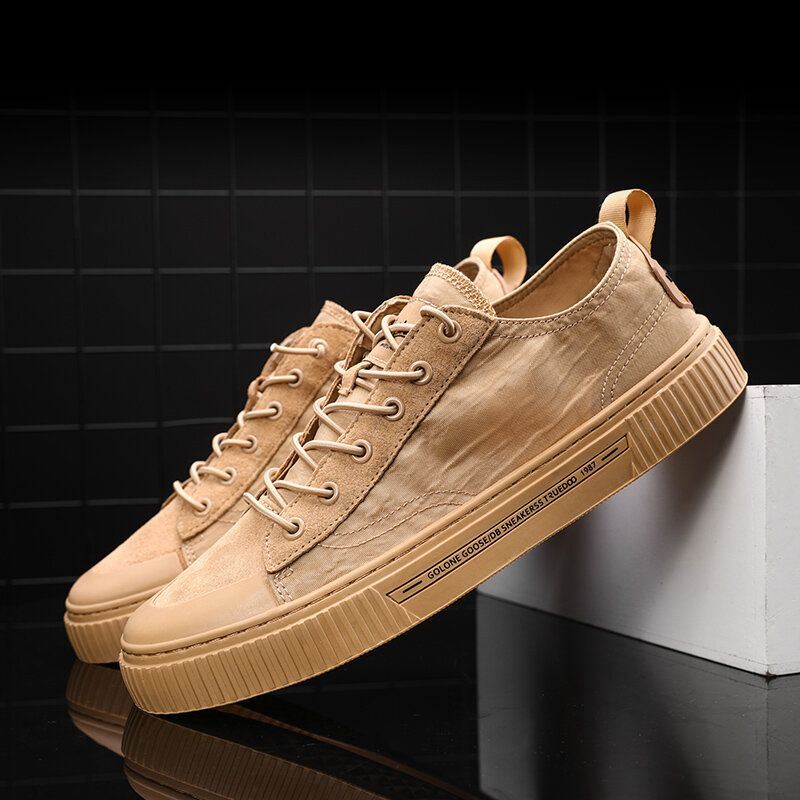 Heren Court Sneaker Ademend Canvas Casual Antislip Teen Beschermd Mode Schoenen