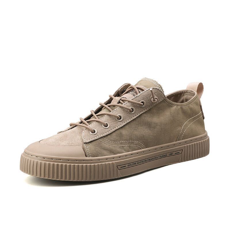 Heren Court Sneaker Ademend Canvas Casual Antislip Teen Beschermd Mode Schoenen