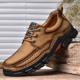 Heren Echt Leer Antislip Ademende Comfortabele Outdoor Wandelschoenen