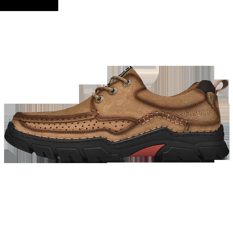 Heren Echt Leer Antislip Ademende Comfortabele Outdoor Wandelschoenen