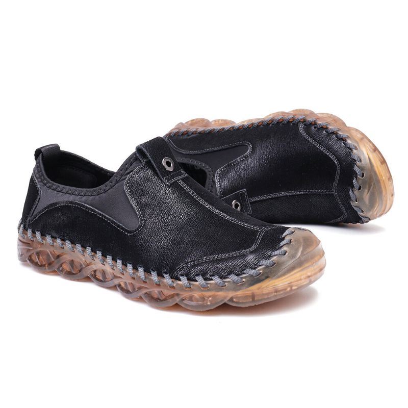 Heren Handstiksels Anti-collision Antislip Casual Leren Flats