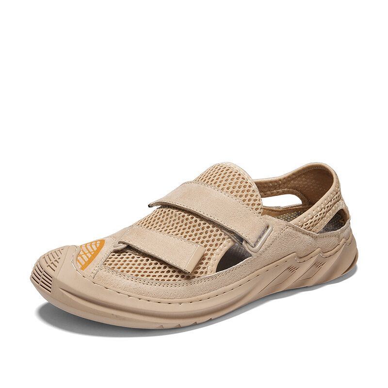 Heren Klittenband Ademend Mesh Antislip Casual Flats Schoenen