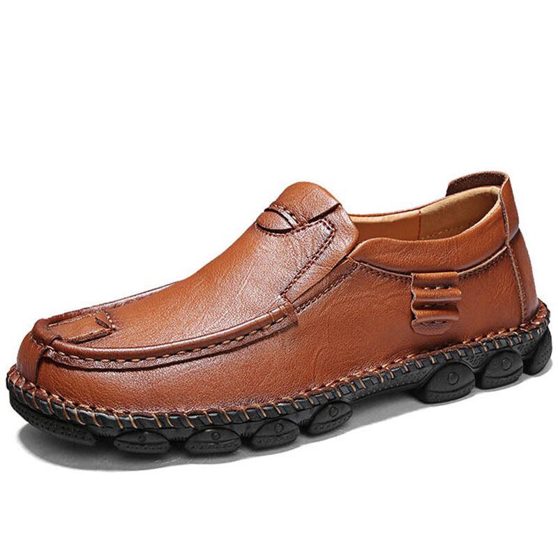 Heren Kruiden Koeienhuid Antislip Soft Sole Business Loafers