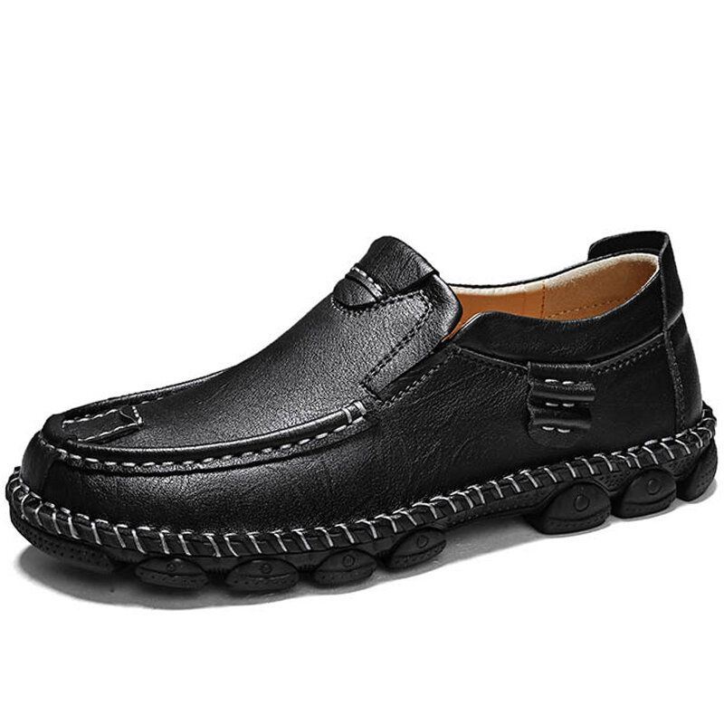 Heren Kruiden Koeienhuid Antislip Soft Sole Business Loafers