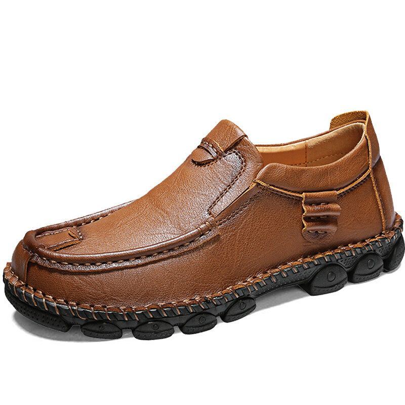 Heren Kruiden Koeienhuid Antislip Soft Sole Business Loafers