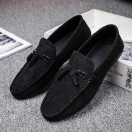 Heren Kwastje Decor Comfortabele Synthetische Suède Instappers Casual Loafers