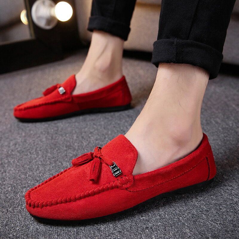 Heren Kwastje Decor Comfortabele Synthetische Suède Instappers Casual Loafers