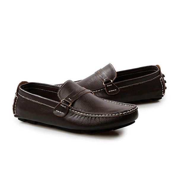 Heren Leer Casual Rijden Outdoor Soft Flats Loafers Schoenen