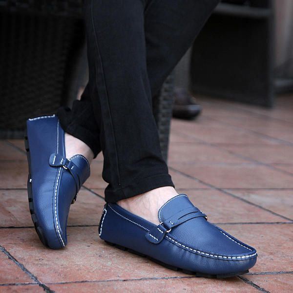 Heren Leer Casual Rijden Outdoor Soft Flats Loafers Schoenen