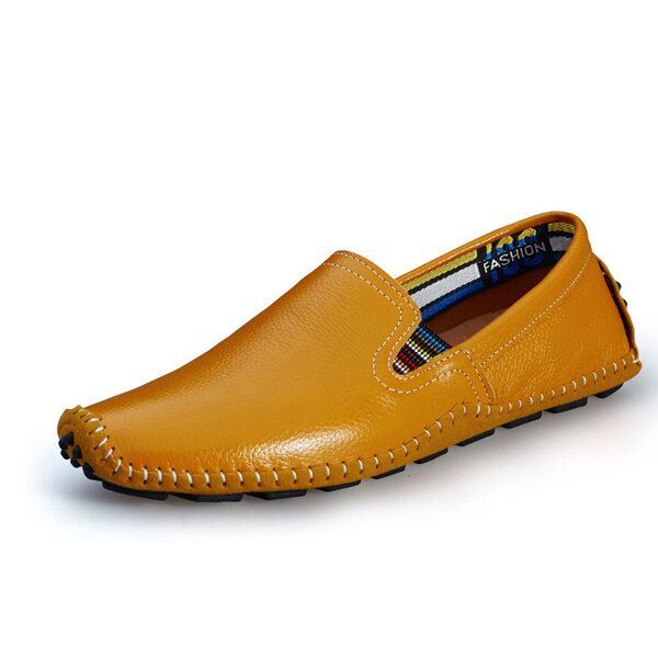 Heren Leren Casual Outdoor Soft Slip On Flat Loafers