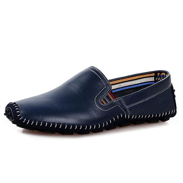 Heren Leren Casual Outdoor Soft Slip On Flat Loafers