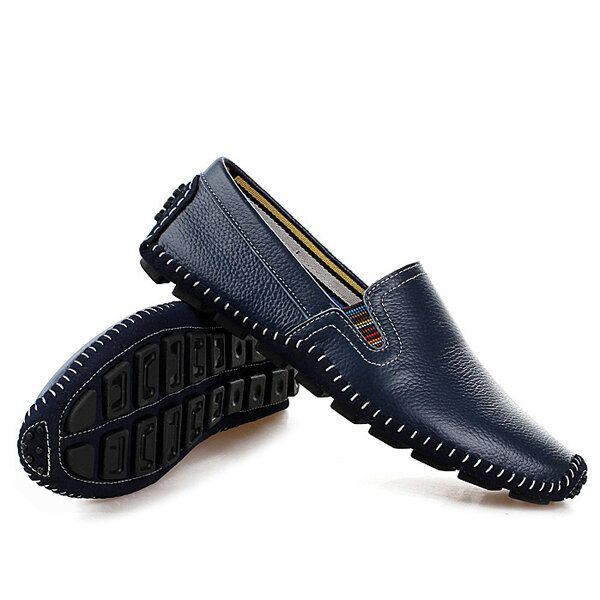 Heren Leren Casual Outdoor Soft Slip On Flat Loafers