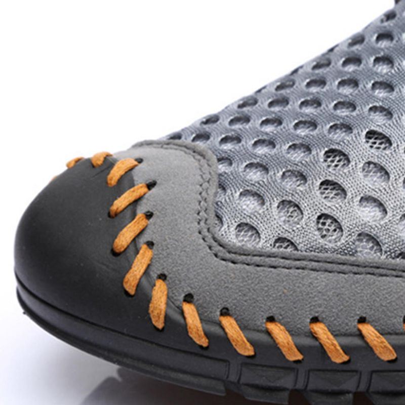 Heren Mesh Ademende Teenbescherming Stiksels Zachte Outdoor Flats