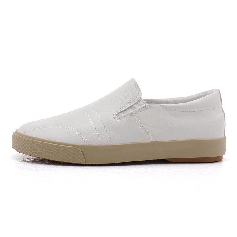 Heren Microfiber Ademende Comfortabele Bodem Solide Slip On Casual Court Shoes