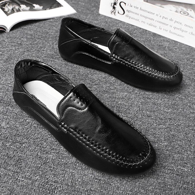 Heren Microfiber Ademende Zachte Zool Comfortabele Korte Effen Casual Loafer Schoenen