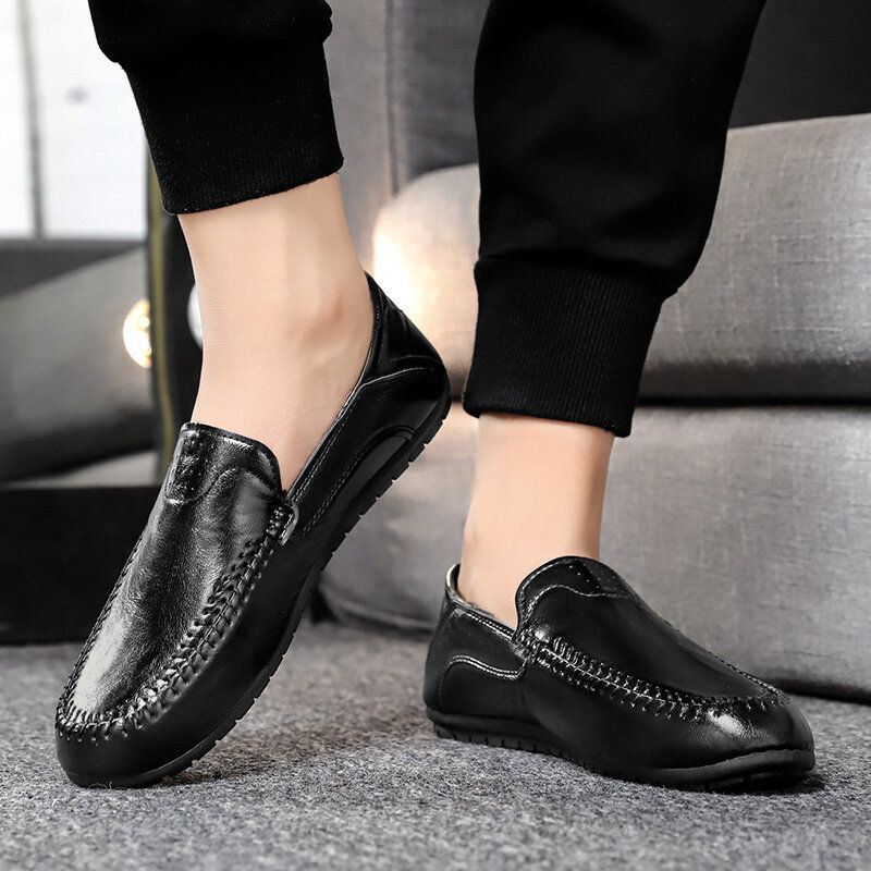 Heren Microfiber Ademende Zachte Zool Comfortabele Korte Effen Casual Loafer Schoenen