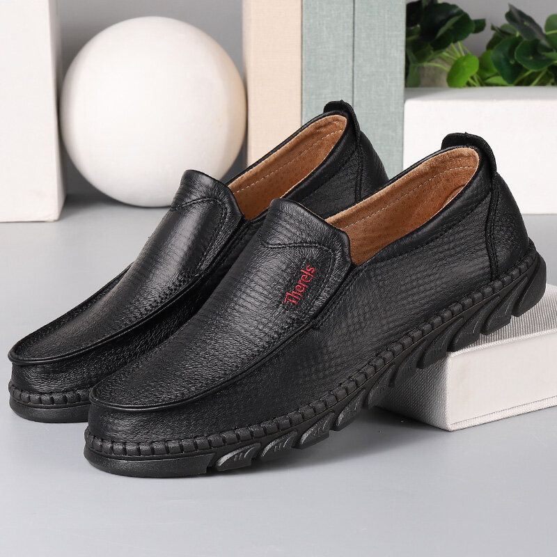 Heren Microfiber Handstiksels Ademende Zachte Zool Comfortabele Casual Oude Peking Schoenen