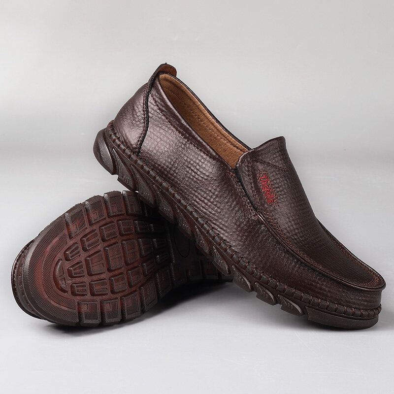 Heren Microfiber Handstiksels Ademende Zachte Zool Comfortabele Casual Oude Peking Schoenen