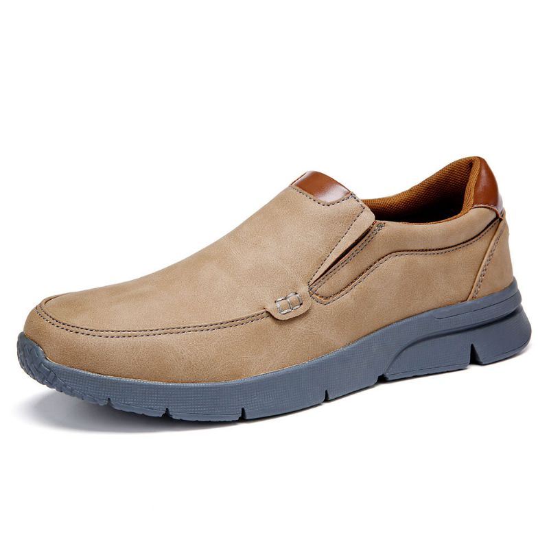 Heren Microfiber Lederen Comfortabele Slip-on Zakelijke Casual Schoenen