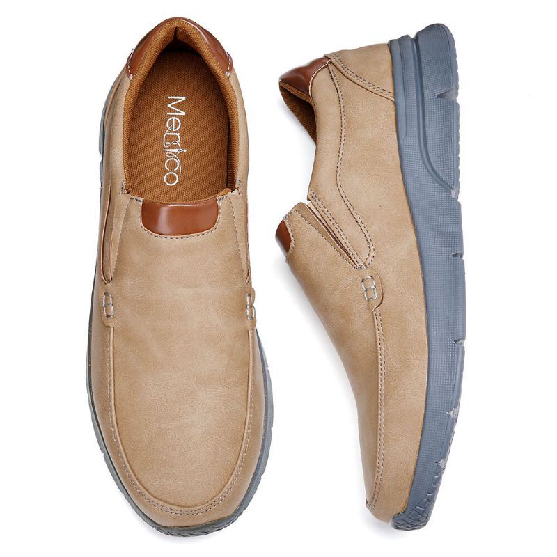 Heren Microfiber Lederen Comfortabele Slip-on Zakelijke Casual Schoenen