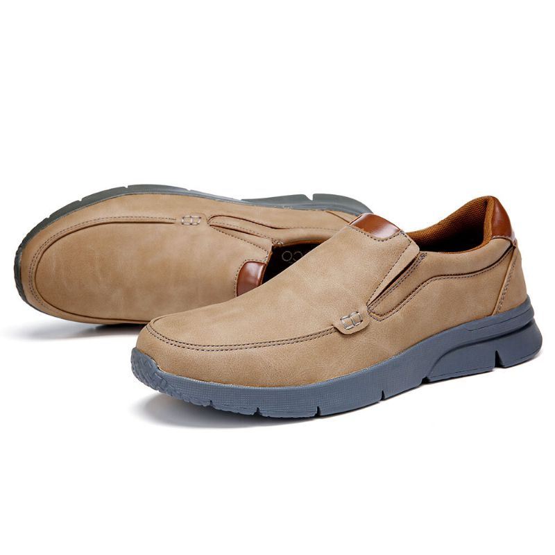 Heren Microfiber Lederen Comfortabele Slip-on Zakelijke Casual Schoenen